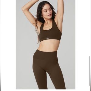 Alo Yoga Ribbed Set in Espresso Brown